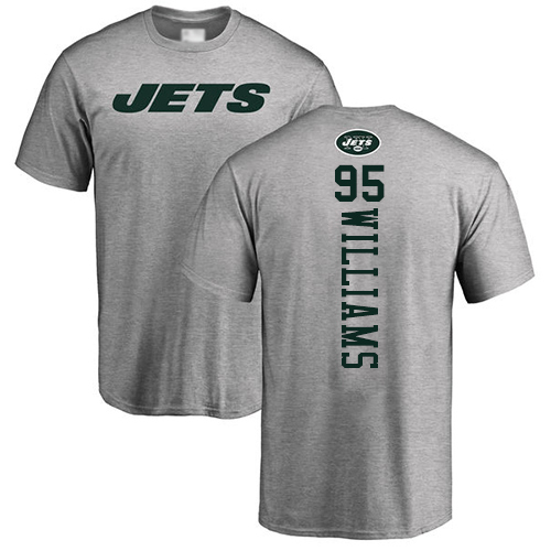 New York Jets Men Ash Quinnen Williams Backer NFL Football #95 T Shirt